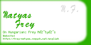 matyas frey business card